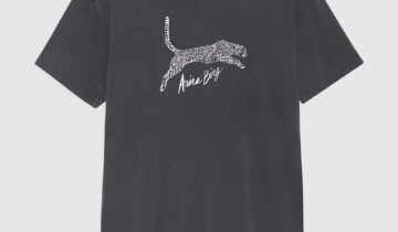 Camiseta Walker con estampado de leopardo ANINE BING